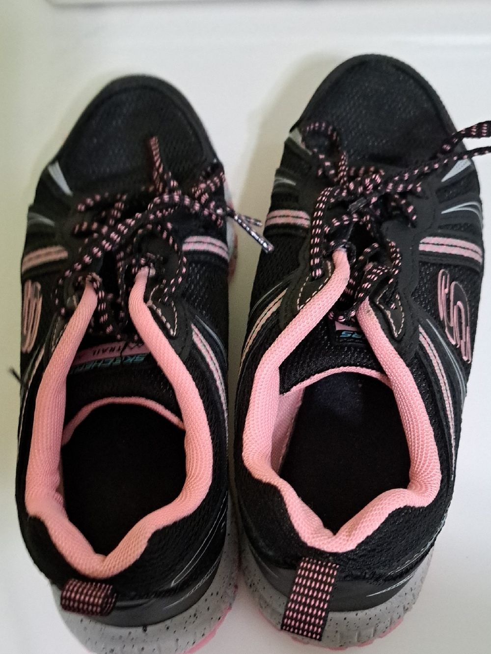 Skechers Black and Pink Trail Running Sneakers